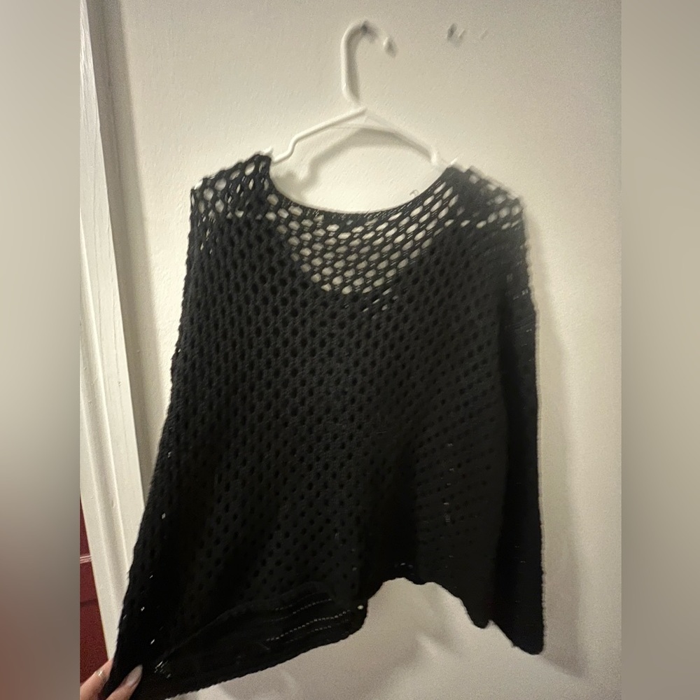 525 america black knit pullover sweater size M - Picture 2 of 5